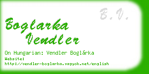 boglarka vendler business card