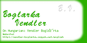 boglarka vendler business card